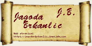 Jagoda Brkanlić vizit kartica